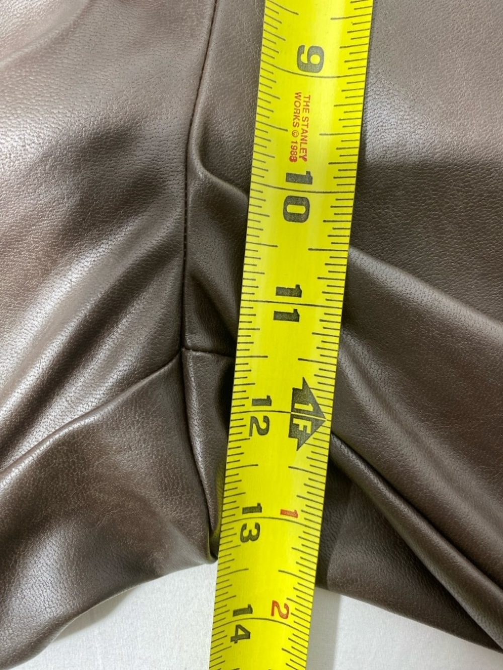 Babaton Brown Faux Leather Skinny Pants Women’s Size 10 - Picture 4 of 10